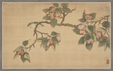 Birds and Fruit on Printed Silk I, Wu Zhang, 1671