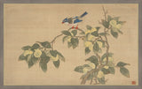 Birds and Fruit on Printed Silk III, Wu Zhang, 1671