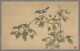 Birds and Fruit on Printed Silk III, Wu Zhang, 1671