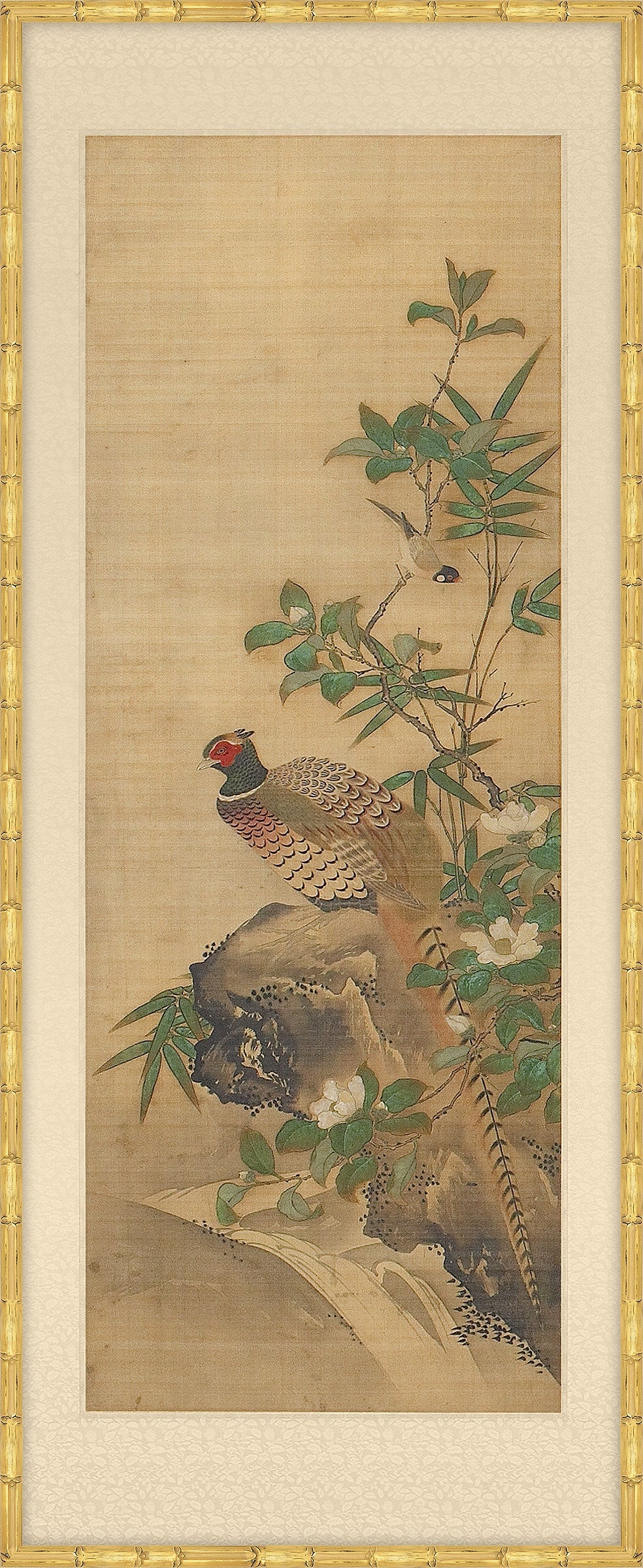Panel of Birds and Flowers I, Japanese, 1750