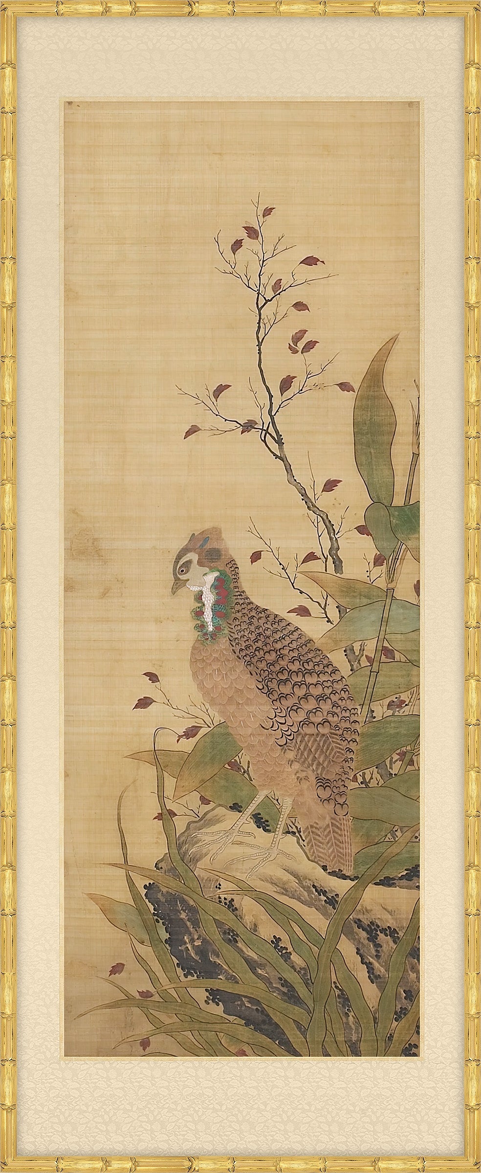 Panel of Birds and Flowers III, Japanese, 1750