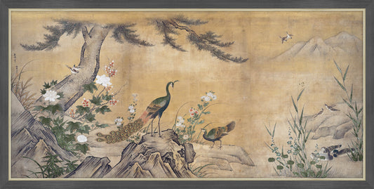 Silk screen of Birds and Flowers II