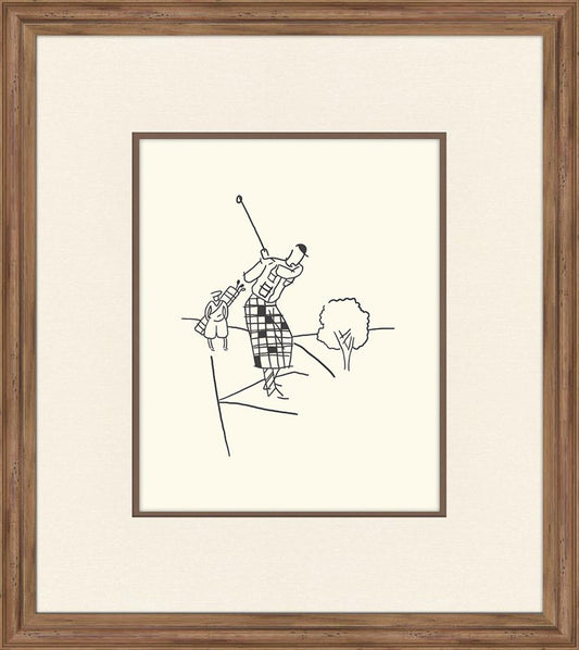 Petite Golfer Swinging