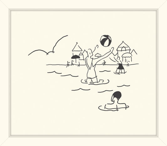 Swimmers with a Ball