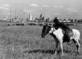Dallas Skyline and Cowboy, Texas Boxed Canvas