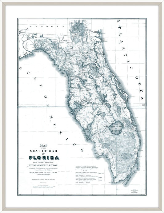 Florida Map in Blue