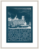 Estate Garden Plans III in Blue Twilight and White