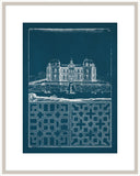 Estate Garden Plans V in Blue Twilight and White