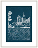 Estate Garden Plans VI in Blue Twilight and White