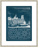 Estate Garden Plans III in Blue Twilight and Champagne