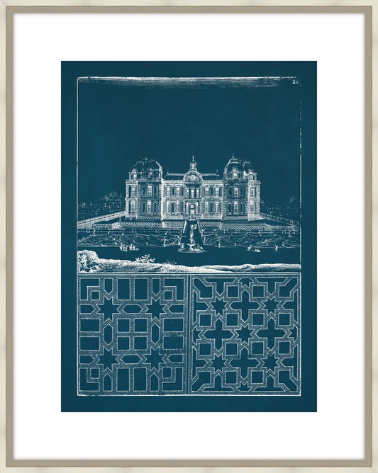 Estate Garden Plans V in Blue Twilight and Champagne