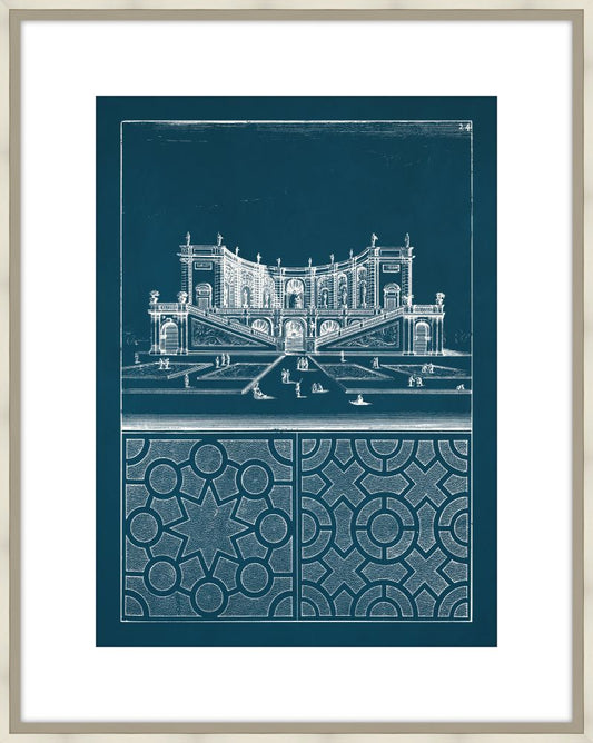 Estate Garden Plans VIII in Blue Twilight and Champagne