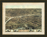 birds  Eye View Des Moines, 1868 sm