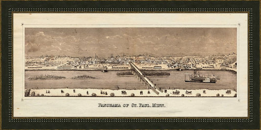 Panorama of St. Paul, Minnesota, 1873