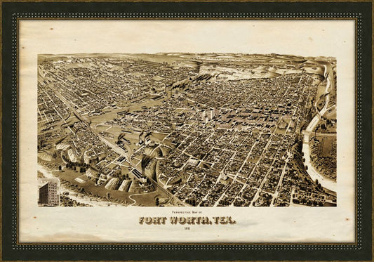 Aeroplane view of business district Amarillo, Texas.1912
