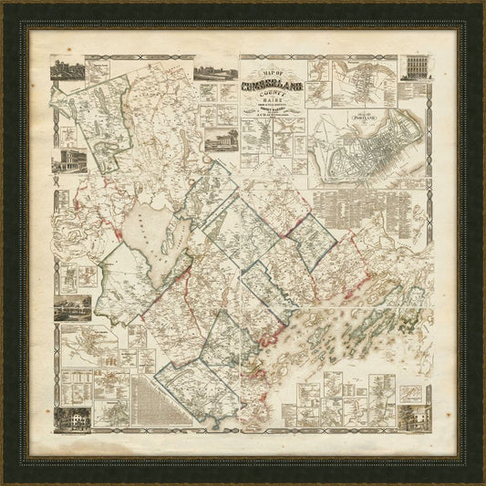 Map of Cumberland County Main 1883