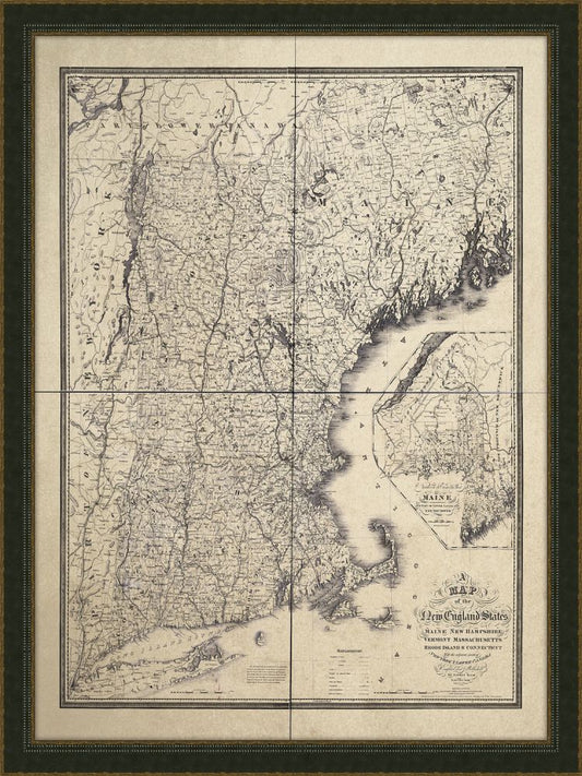 A Map of the New England States in 1826