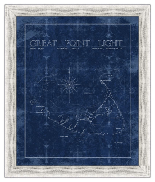 Nantucket Map in Navy