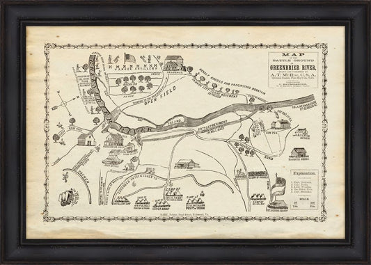 Map of the Greenbrier River Battleground, 1861