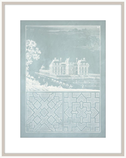Estate Garden Plans II in Celadon and White