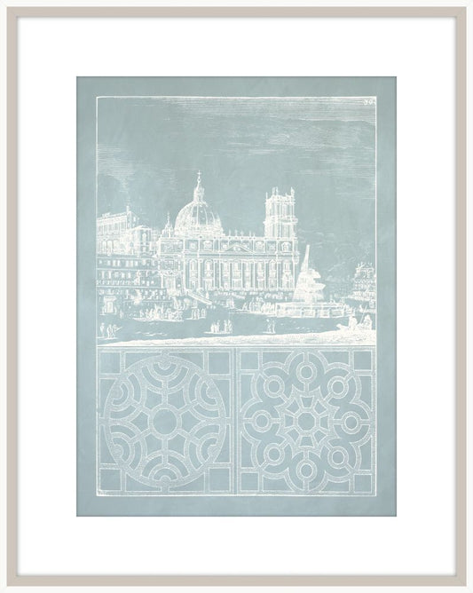 Estate Garden Plans III in Celadon and White