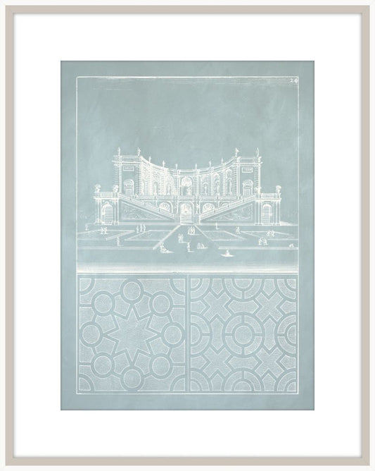 Estate Garden Plans VIII in Celadon and White