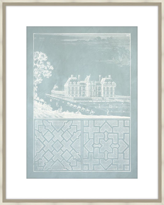 Estate Garden Plans II in Celadon and Champagne