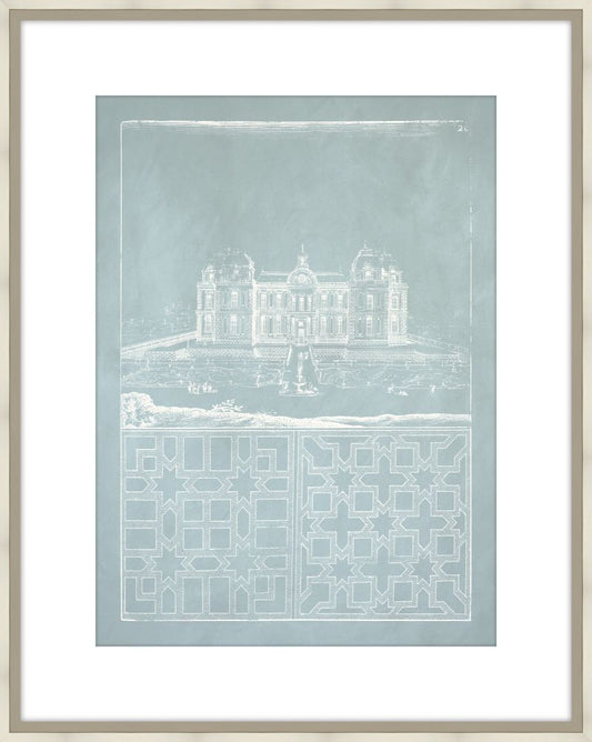 Estate Garden Plans V in Celadon and Champagne