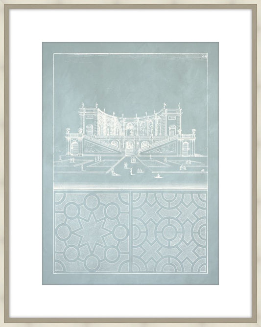 Estate Garden Plans VIII in Celadon and Champagne