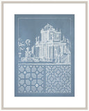 Estate Garden Plans I in Cornflower Blue and White