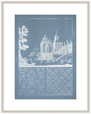 Estate Garden Plans VI in Cornflower Blue and White