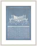 Estate Garden Plans VIII in Cornflower Blue and White