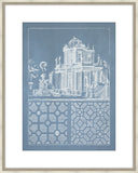 Estate Garden Plans I in Cornflower Blue and Champagne