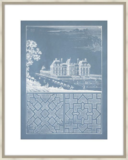 Estate Garden Plans II in Cornflower Blue and Champagne