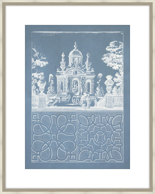 Estate Garden Plans IV in Cornflower Blue and Champagne