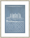 Estate Garden Plans V in Cornflower Blue and Champagne