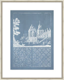 Estate Garden Plans VI in Cornflower Blue and Champagne