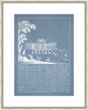 Estate Garden Plans VII in Cornflower Blue and Champagne