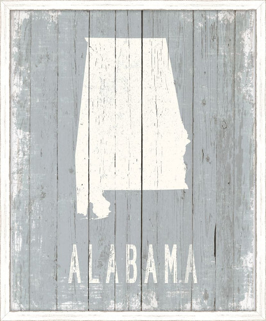 Alabama on Blue Wood