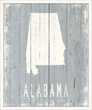 Alabama on Blue Wood
