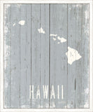 Hawaii on Blue Wood