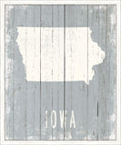 Iowa on Blue Wood