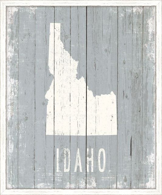 Idaho on Blue Wood