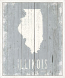 Illinois on Blue Wood