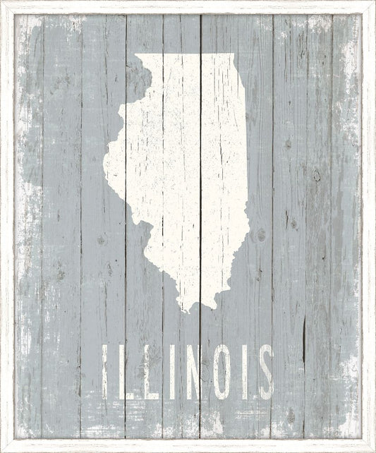 Illinois on Blue Wood