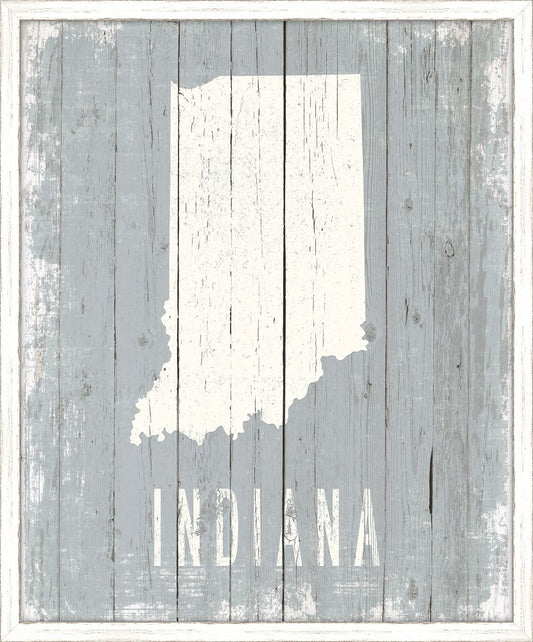 Indiana on Blue Wood