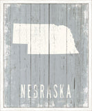 Nebraska on Blue Wood