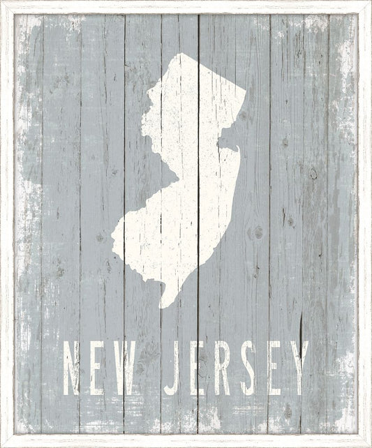 New Jersey on Blue Wood