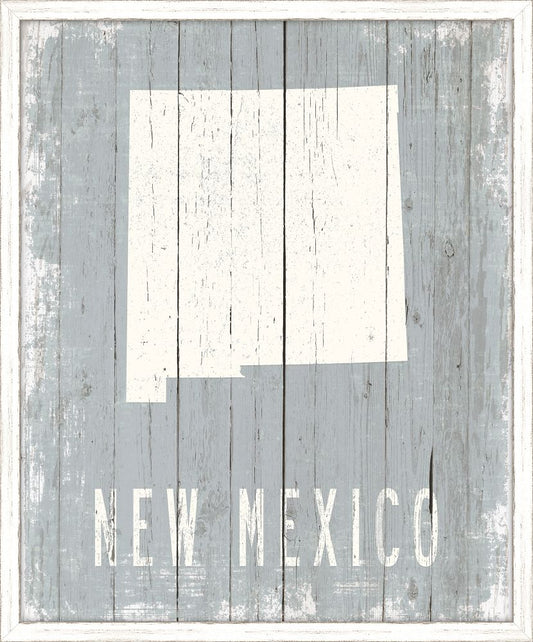 New Mexico on Blue Wood