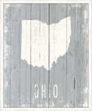 Ohio on Blue Wood